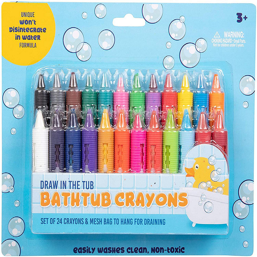 SCS Direct Bath Crayons Super Set Set of 24 Draw in the Tub Colors