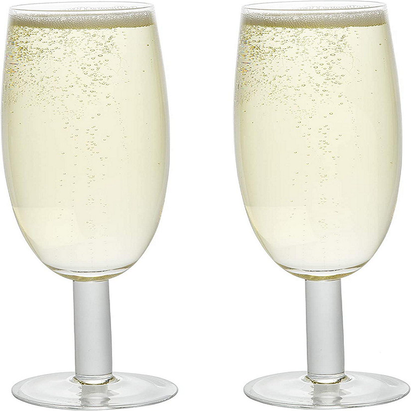 SCS Direct Extra Large Giant Champagne Flute Glasses 2 pack - 25oz per glass  - Each holds about a full bottle of champagne