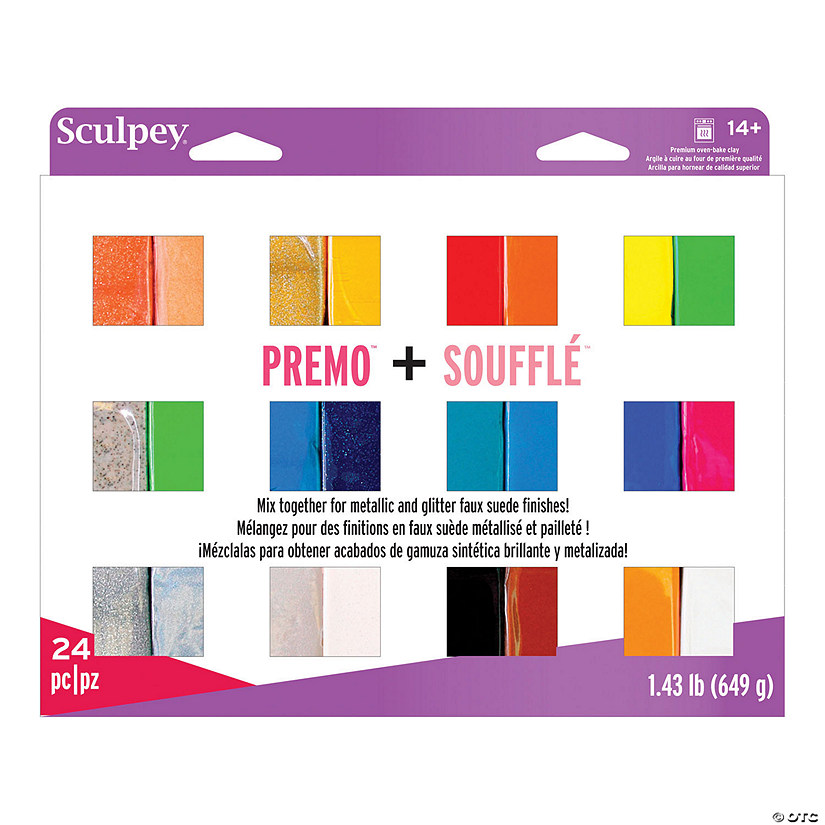 Sculpey Premo + Souffle Clay Multipack 1oz 24/Pkg Image