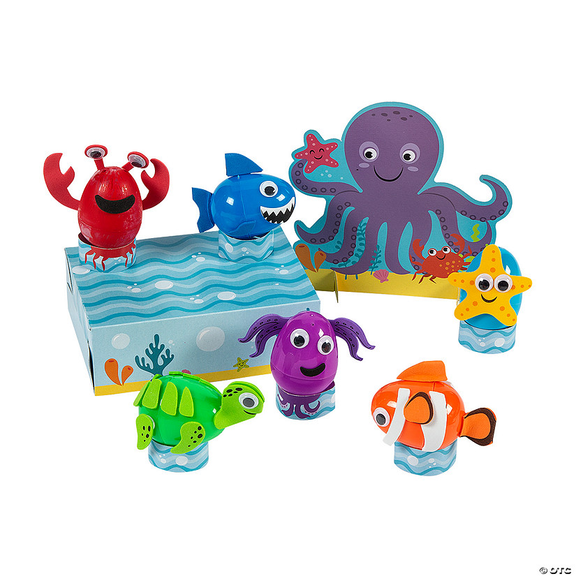 Sea Creatures Scene Egg Decorating Craft Kit -  Makes 1 Image