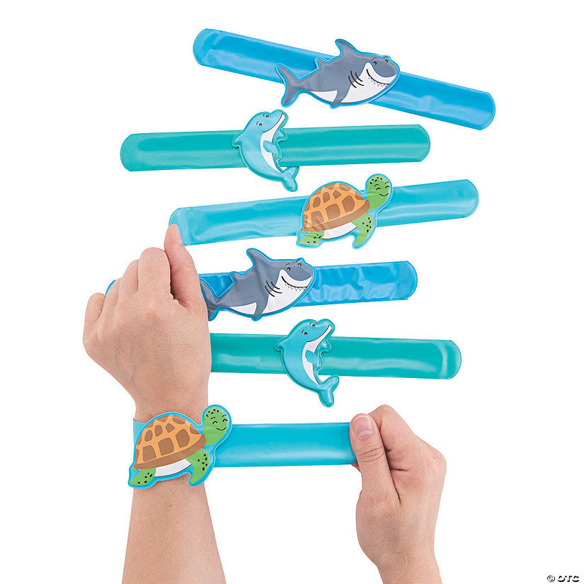 Sea Life Slap Bracelets - 12 Pc. Image
