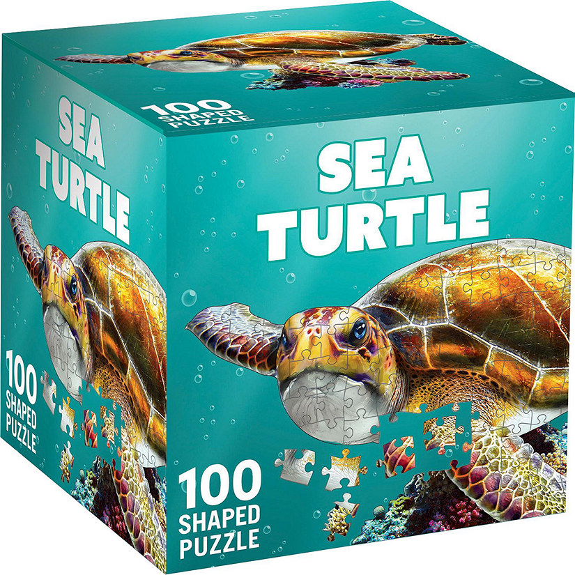 Sea Turtle 100 Piece Shaped Jigsaw Puzzle Image