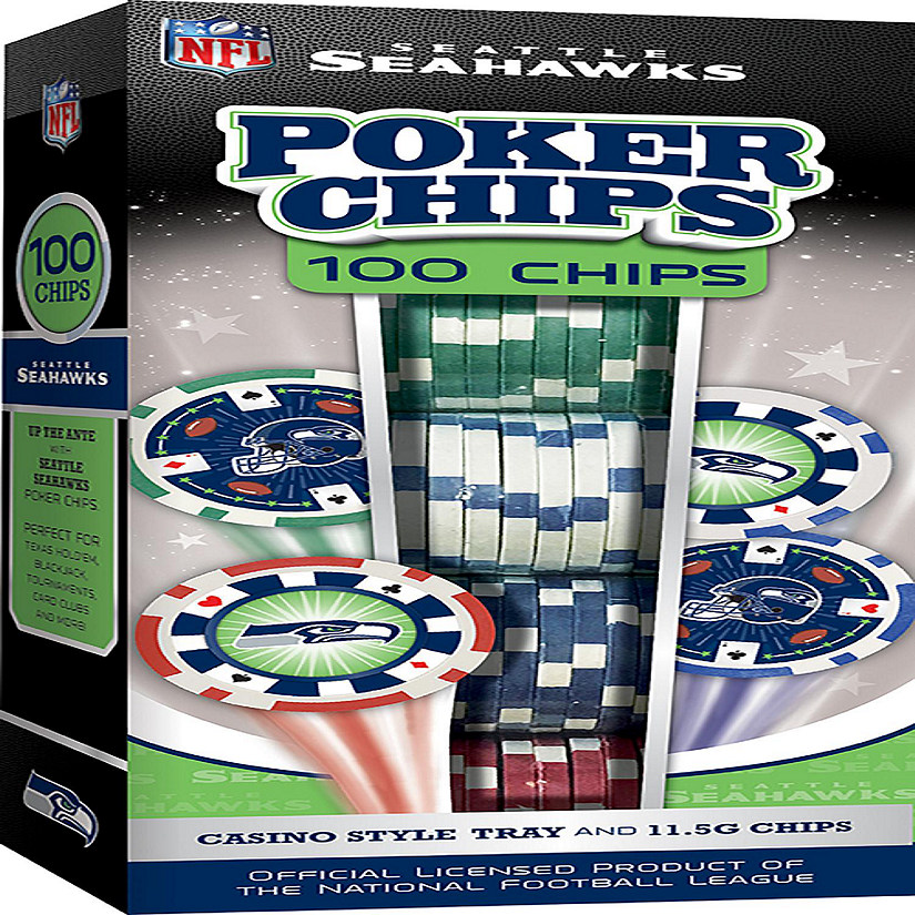 Seattle Seahawks 100 Piece Poker Chips Image