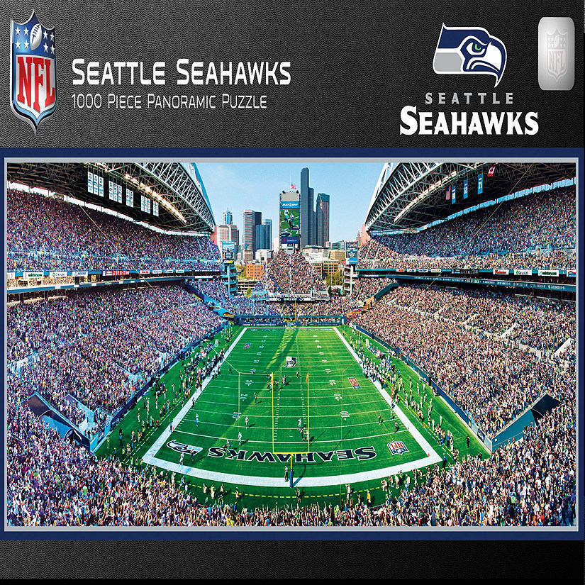 Seattle Seahawks - 1000 Piece Panoramic Jigsaw Puzzle - End View Image
