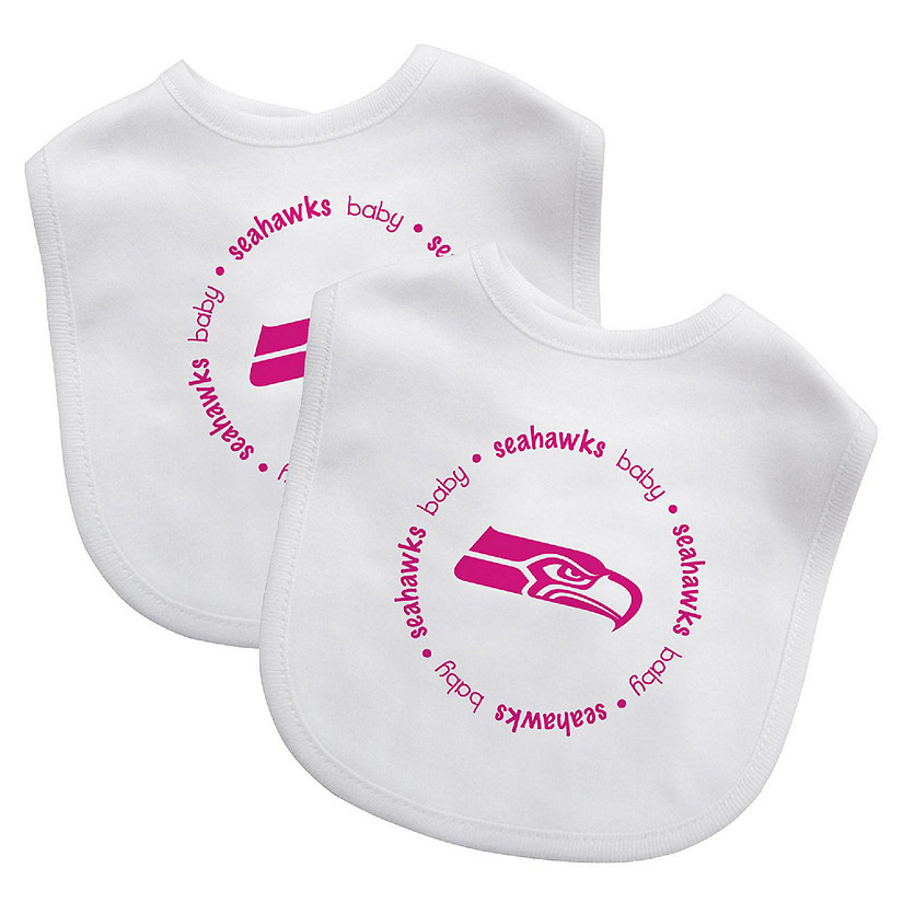 Seattle Seahawks - Baby Bibs 2-Pack - Pink Logo Image