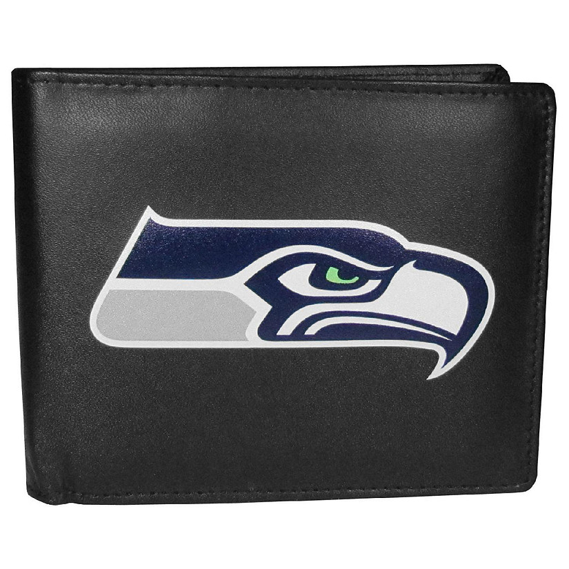 Seattle Seahawks Leather Bi-Fold Wallet, Large Logo