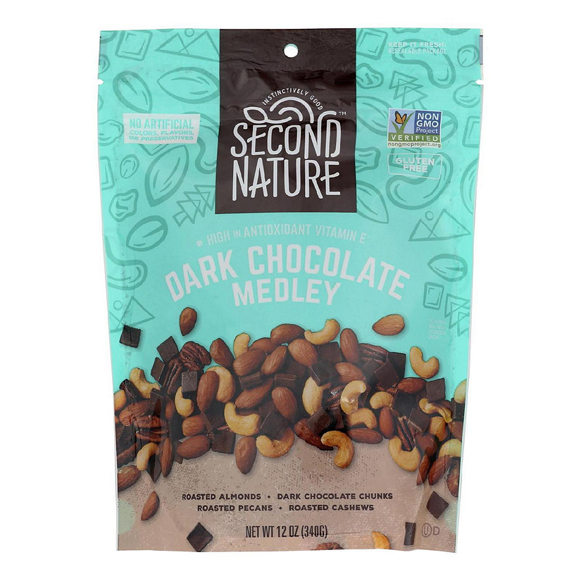 Second Nature - Nut Medley Dark Chocolate - Case of 6-12 OZ Image