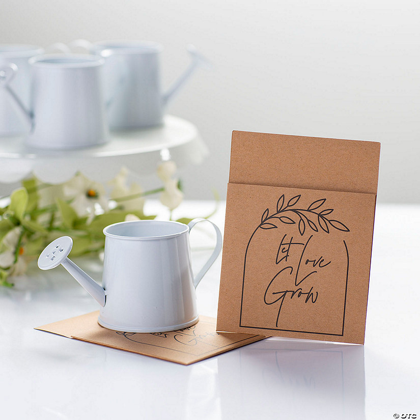 Seed Packet Holder with Watering Can Favor Kit for 12 Image