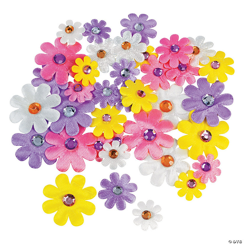 Self-Adhesive Daisies with Jewel Center - 36 Pc. Image