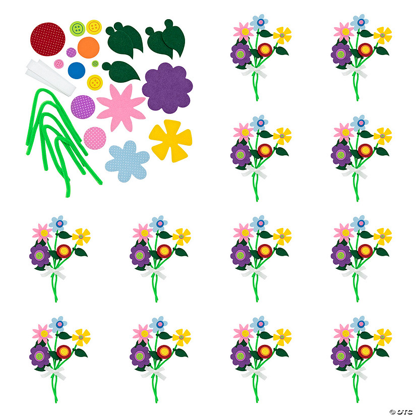 SelfAdhesive Flower Bouquet Craft Kit Oriental Trading
