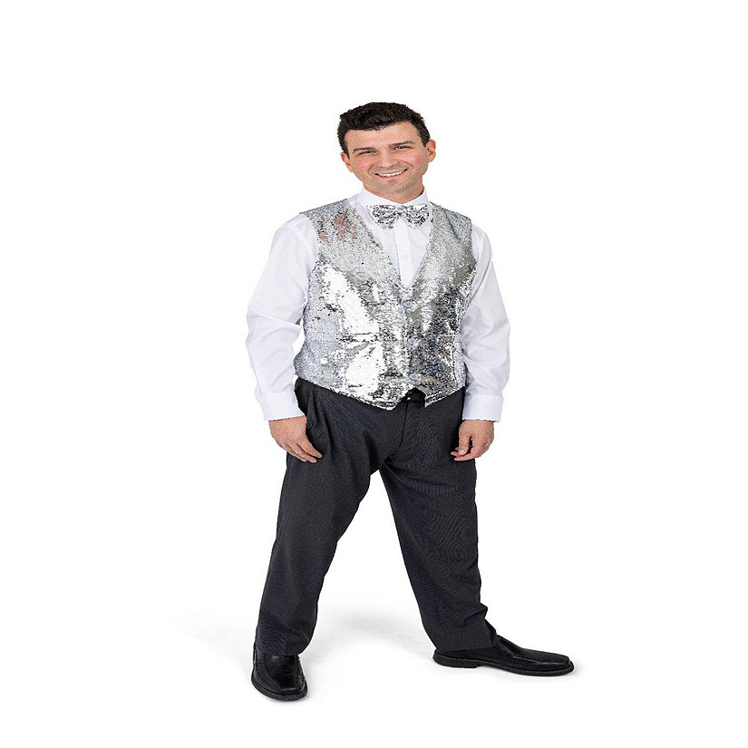 Sequin Vest with Bowtie - Adults S Image
