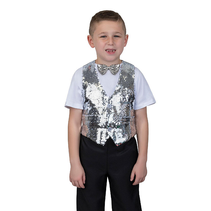 Sequin Vest with Bowtie - Kids S Image