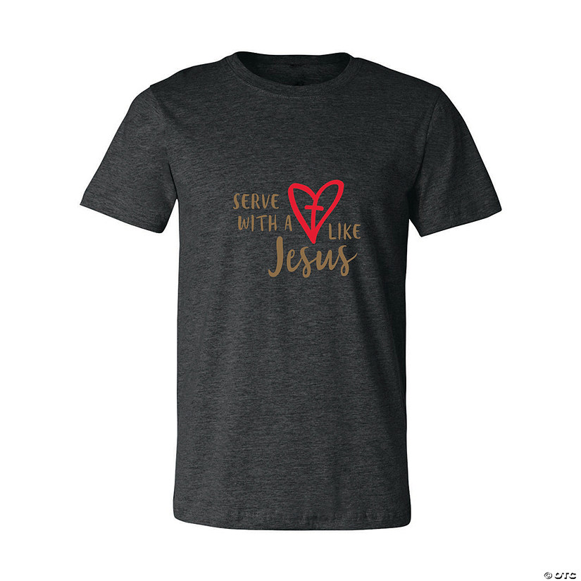 Serve With a Heart Like Jesus Adult&#8217;s T-Shirt Image