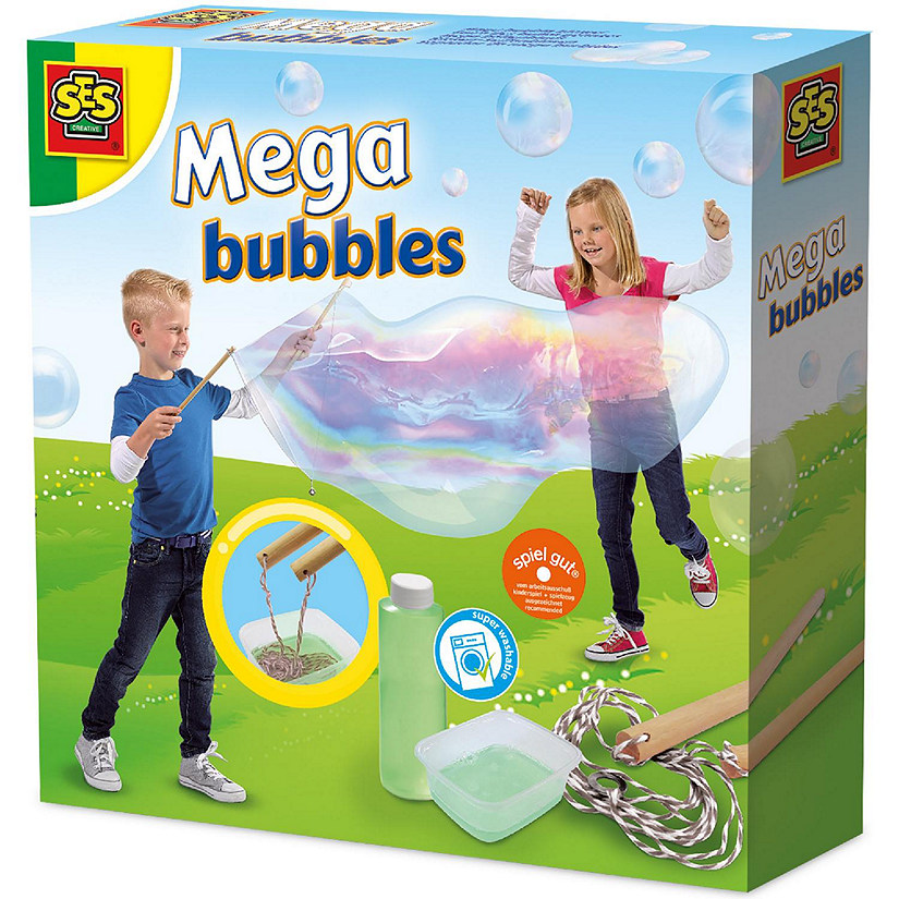 SES Creative: Mega Bubbles - 3-Piece Set, Backyard Toy Activity, Kids 5+ Image