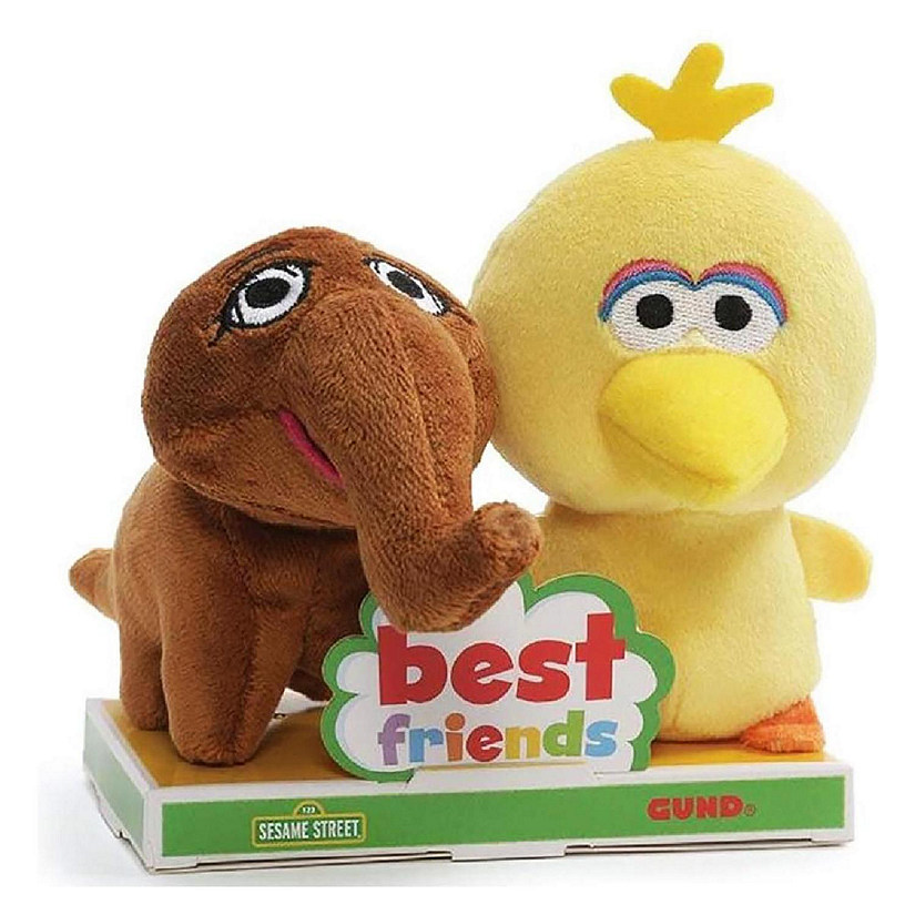 Sesame Street Big Bird and Mr. Snuffleupagus 4 Inch BFF Plush Set Image