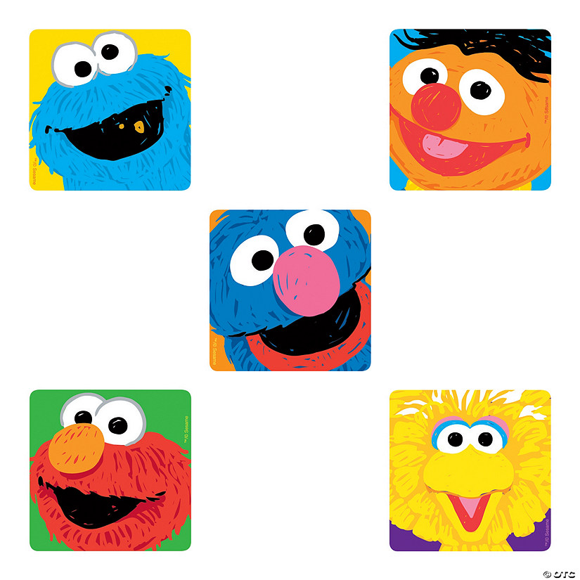  Sesame  Street  Faces Stickers  Discontinued
