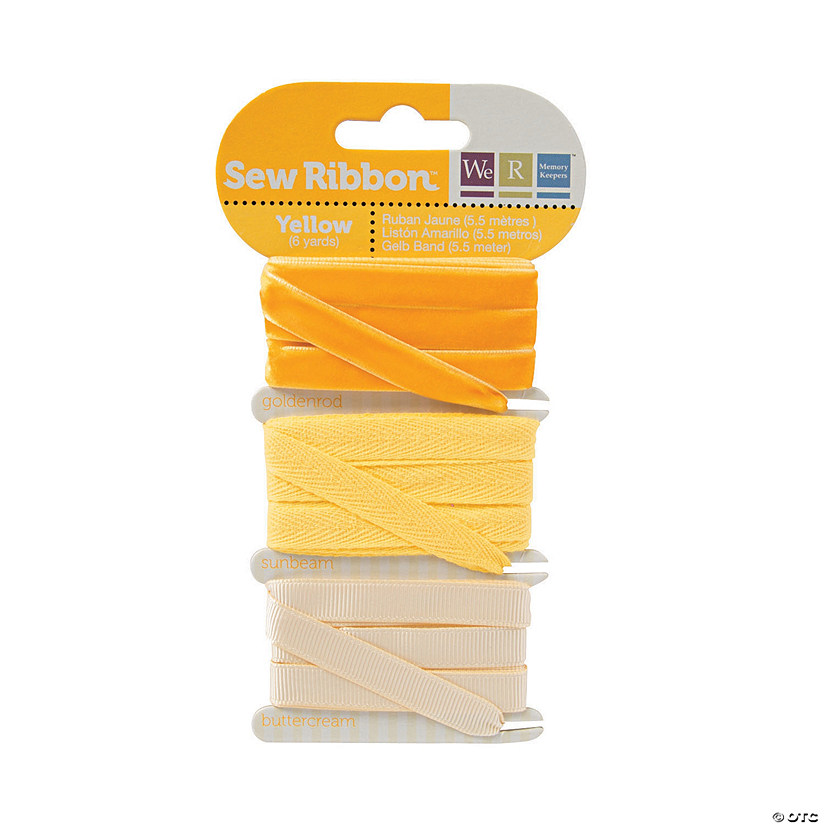 Sew Ribbon&#8482; Yellow - 6 Yards - 3 Pc. Image