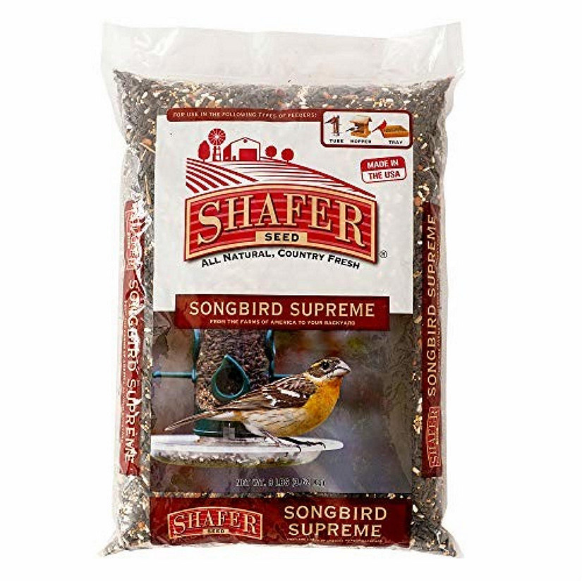 Shafer Songbird Supreme Wild Bird Seed Blend, Lots Of Sunflower Seeds- 8 pounds Image