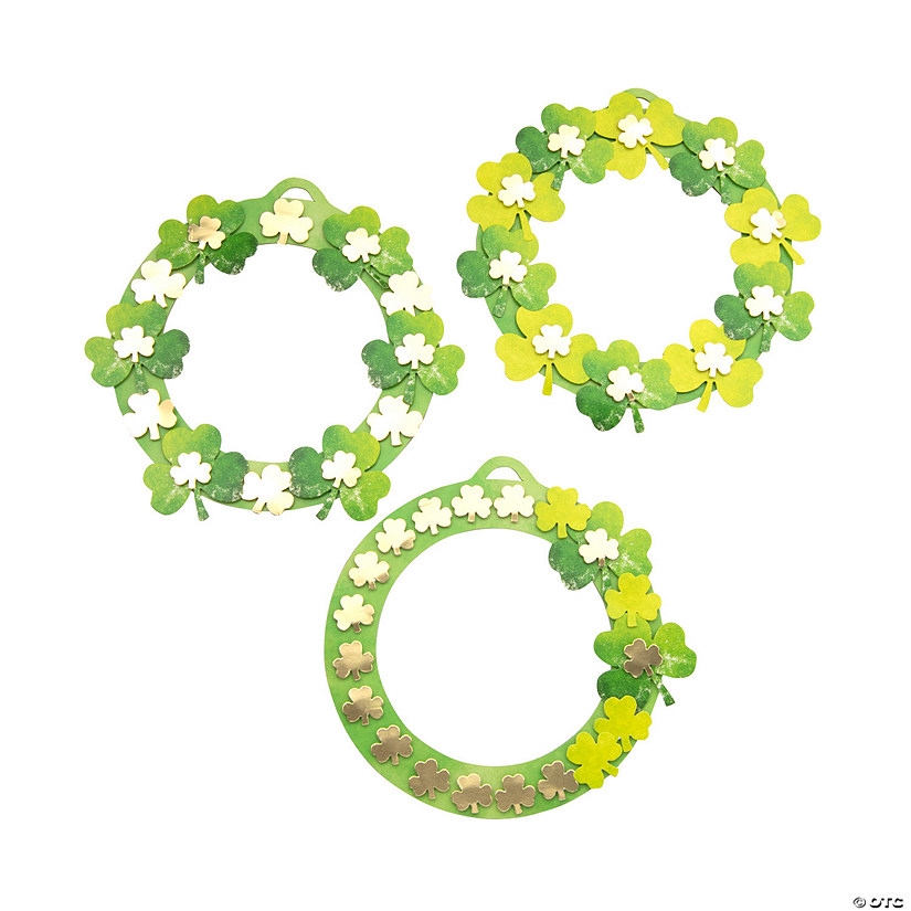 Shamrock Wreath Craft Kit - Makes 3 Image