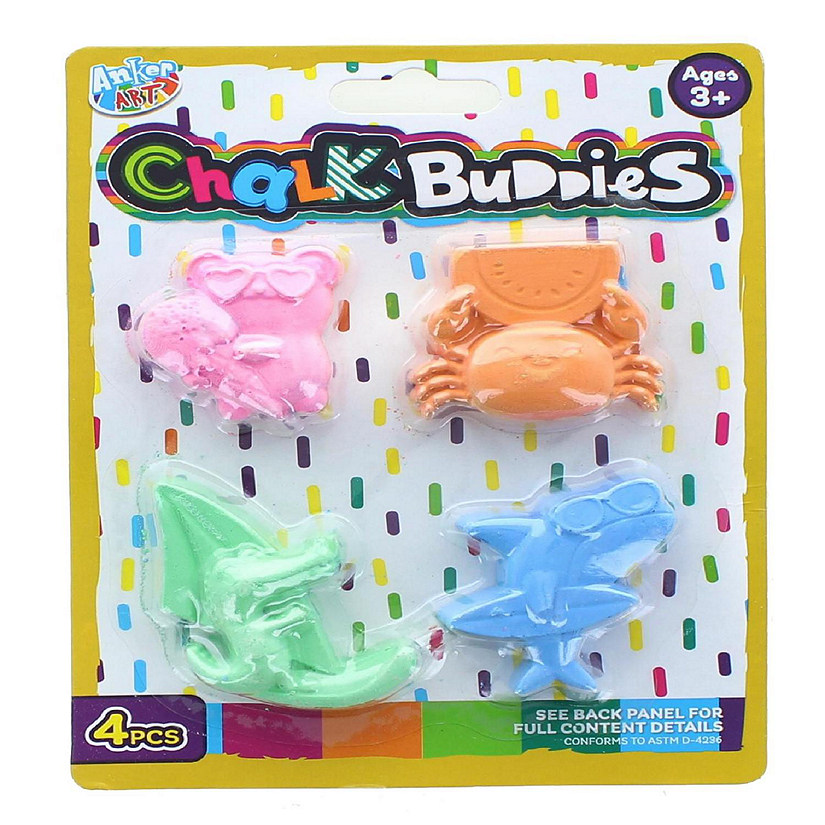 Shaped Sidewalk Chalk  4 Pack Image