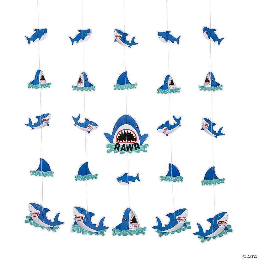 Shark Hanging Decorations - 6 Pc. Image