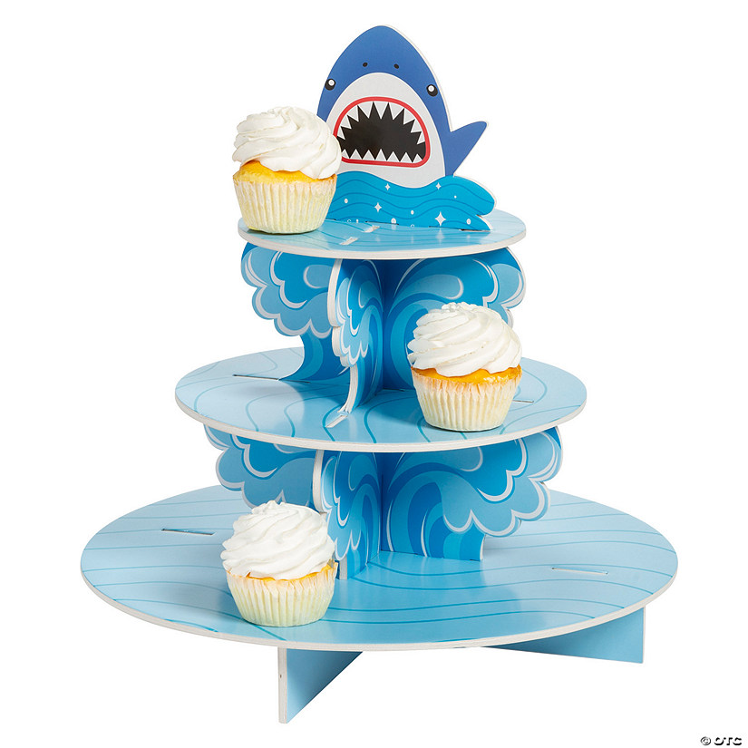 Shark Party Cupcake Stand Image