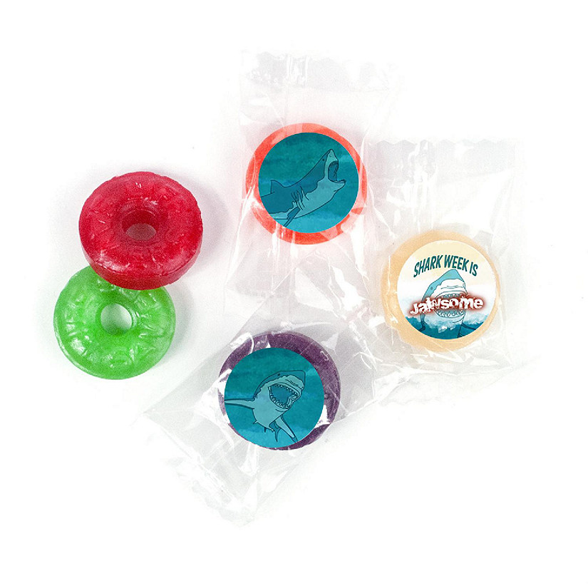 Shark Week Themed Candy Party Favors 5 Flavor LifeSavers Hard Candies (Approx. 300-335 Pcs) - Assembly Required - by Just Candy Image