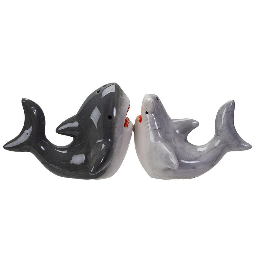 Sharks Ceramic Magnetic Salt and Pepper Shaker Set Image