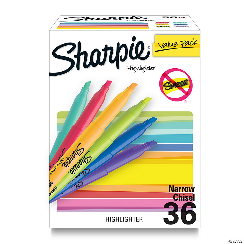 Sharpie Pocket Highlighters, Assorted, Pack of 36 Image