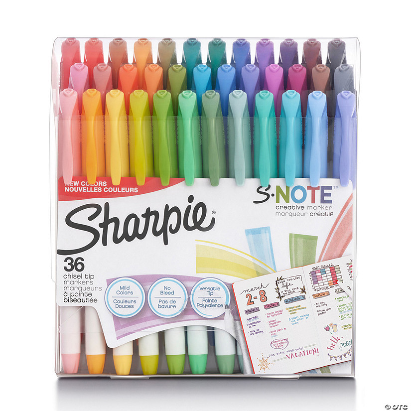 Sharpie S-Note Creative Markers, Highlighters, Assorted Colors, Chisel Tip, 36 Count Image