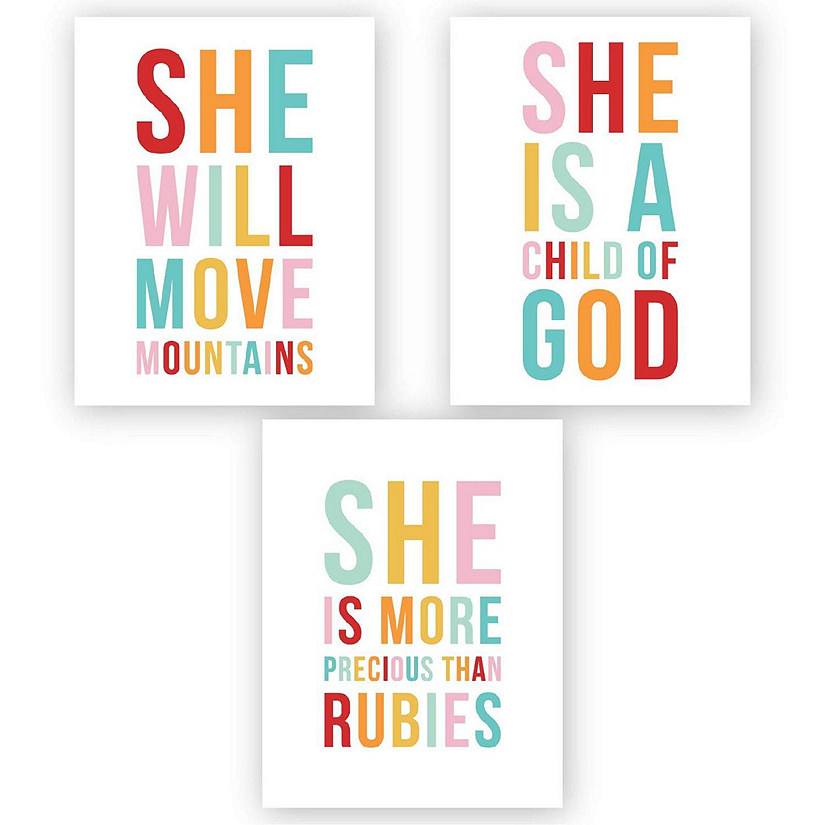 She Will Move Mountains Bible 8.5x11in Image