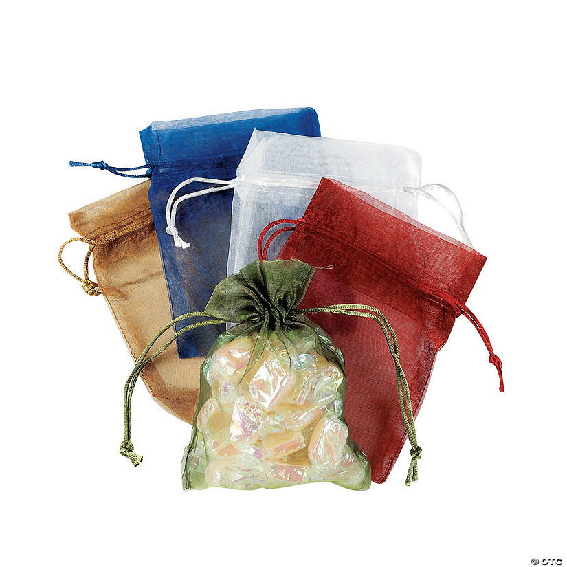 Sheer Drawstring Treat Bags - 12 Pc. | Oriental Trading