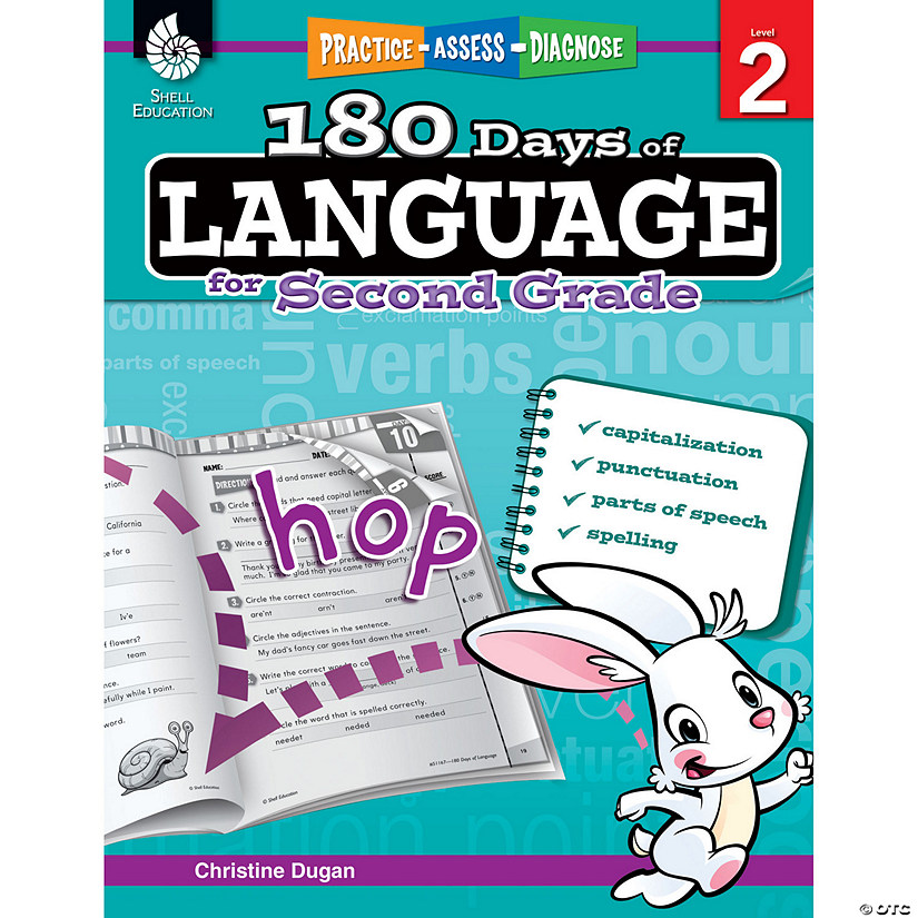 Shell Education 180 Days of Language for Second Grade Image