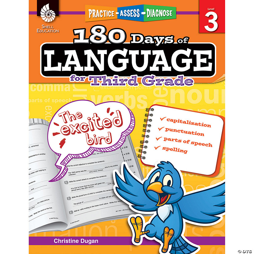 Shell Education 180 Days of Language for Third Grade Image