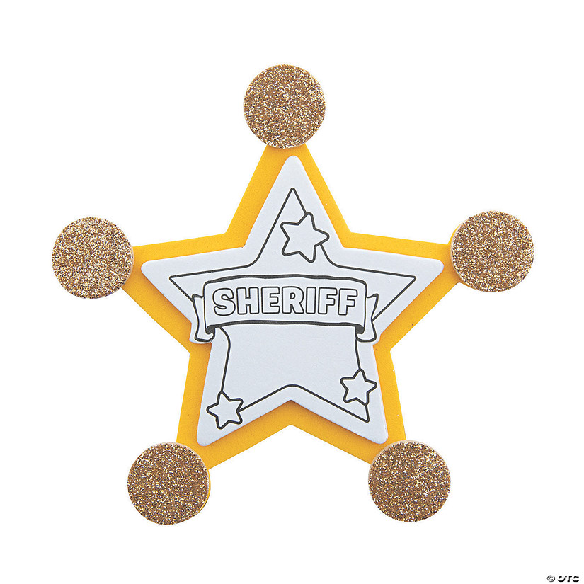 Sheriff Badge Pin Craft Kit - Makes 12 Image