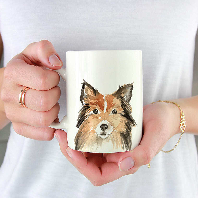 Shetland Sheepdog Up Close Ceramic Mug Image