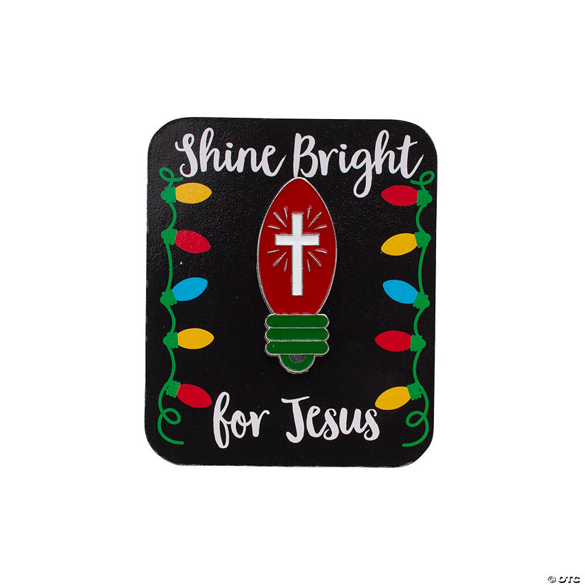 Shine Bright for Jesus Pins with Card - 12 Pc. Image