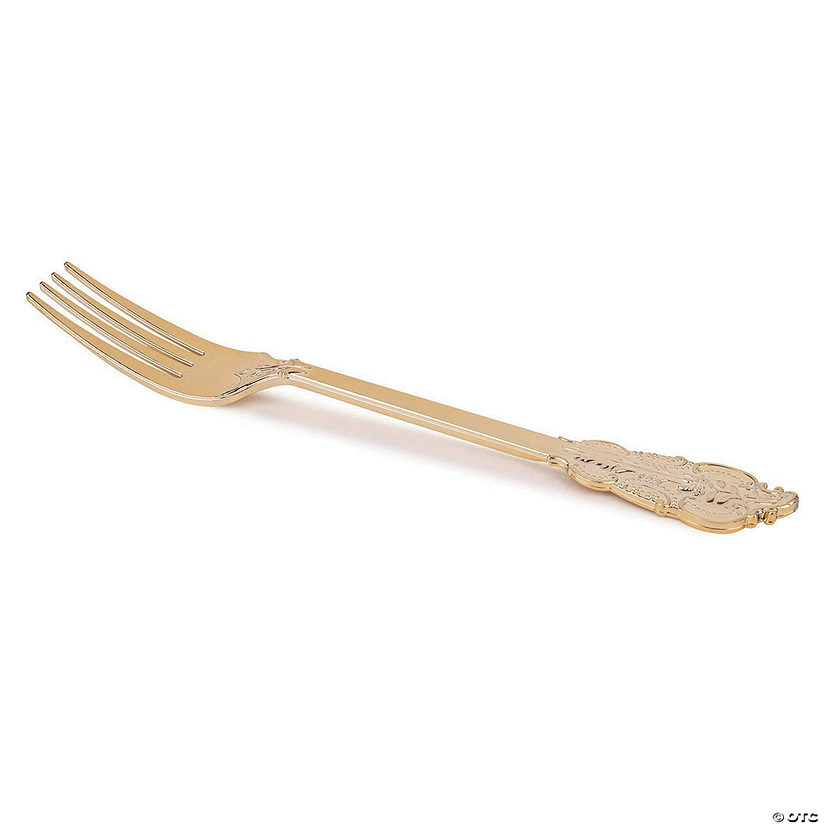 Shiny Baroque Gold Plastic Forks (168 Forks) Image