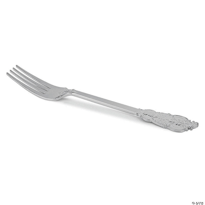 Shiny Baroque Silver Plastic Forks (288 Forks) Oriental Trading