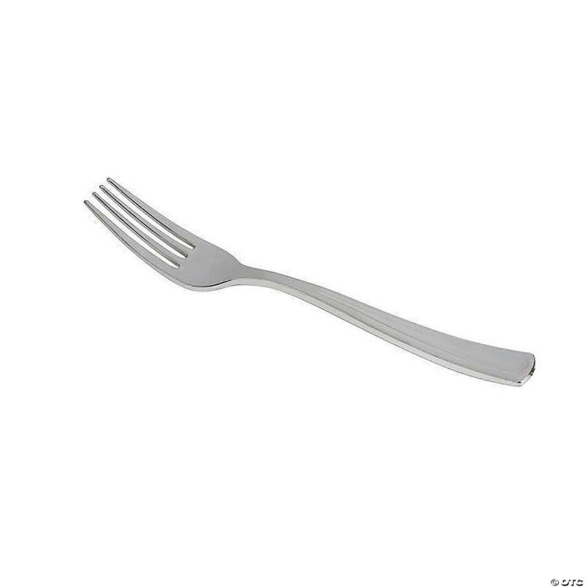Shiny Metallic Silver Plastic Forks (288 Forks) Image