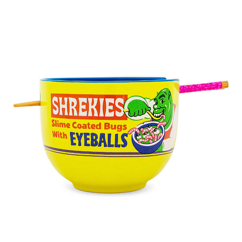 Shrek "Shrekies Eyeballs Cereal" 20-Ounce Ramen Bowl and Chopstick Set Image