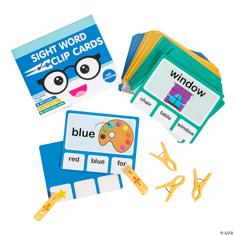 Sight Word Clip Cards Activity Set - 56 Pc. Image