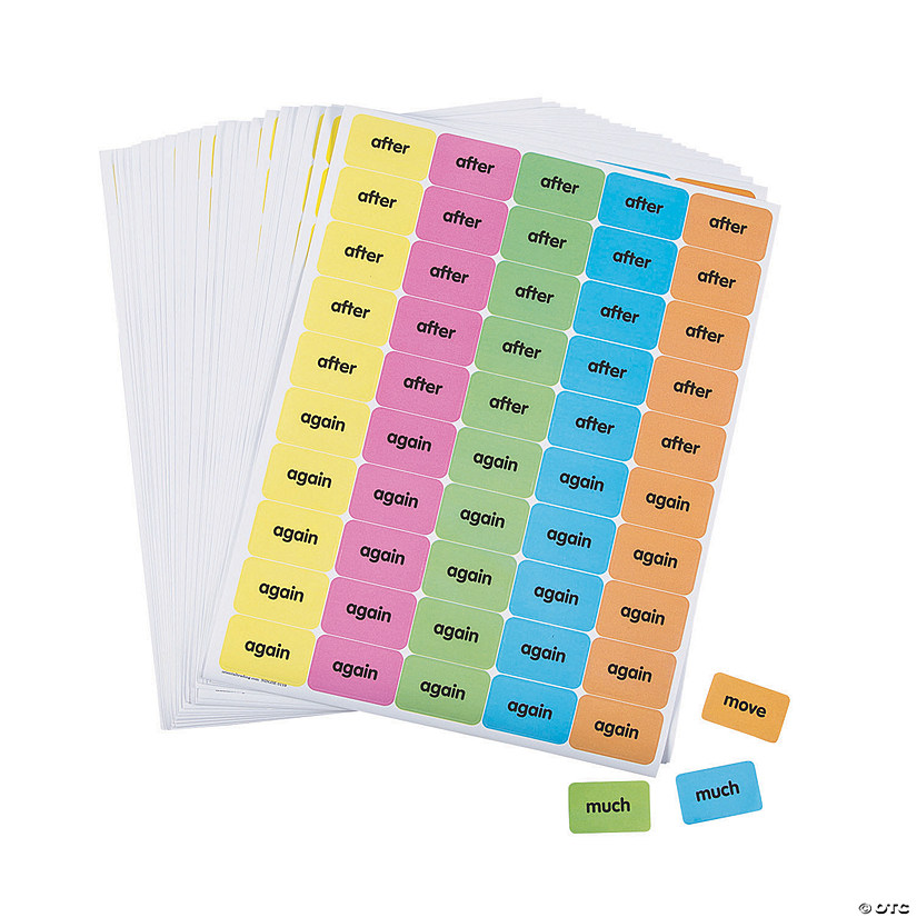 Sight Word Stickers &#8211; 101-200 Image