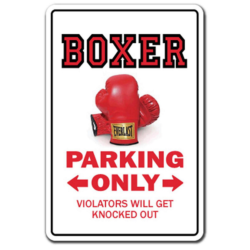 SignMission 6 x 9 in. Boxer Fighter Decal - Parking Boxing Gloves Title Punching Bags Wrap Image
