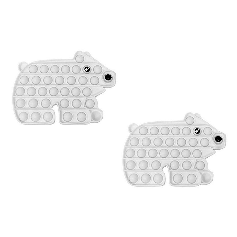 Silicone Fidget Toy: 2 pack Polar Bear Image