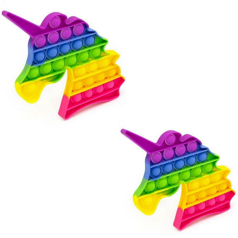 Silicone Fidget Toy: 2 pack Unicorn Image