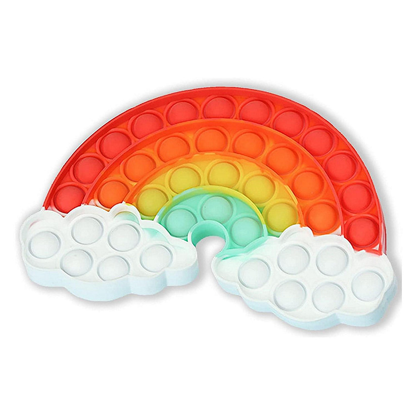 Silicone Fidget Toy: Rainbow with Clouds Image
