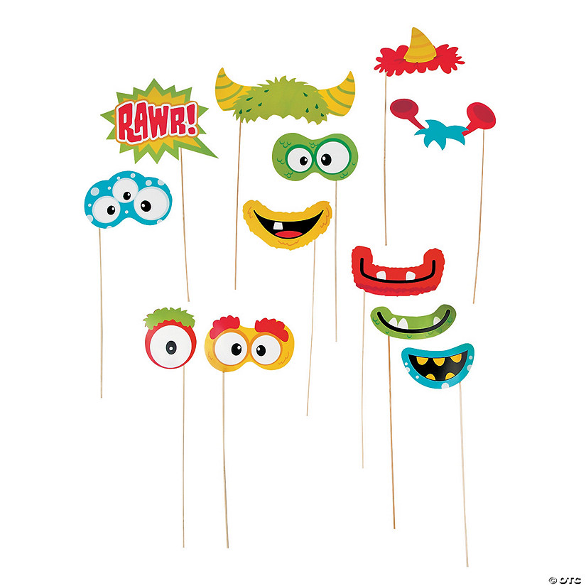 Silly Monster Photo Stick Props - 12 Pc. Image