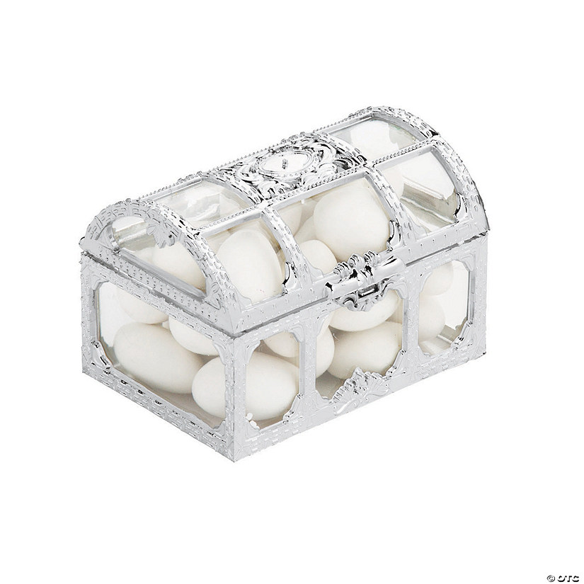 Silver & Clear Trunk Favor Containers - 6 Pc. Image