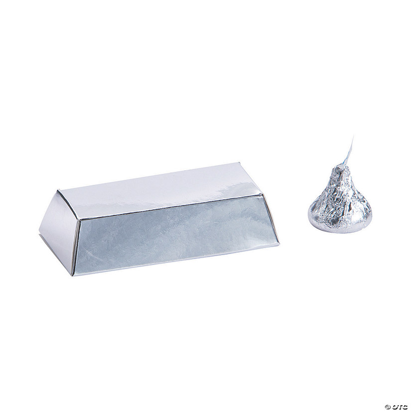 Silver Bar Favor Boxes - 24 Pc. Image